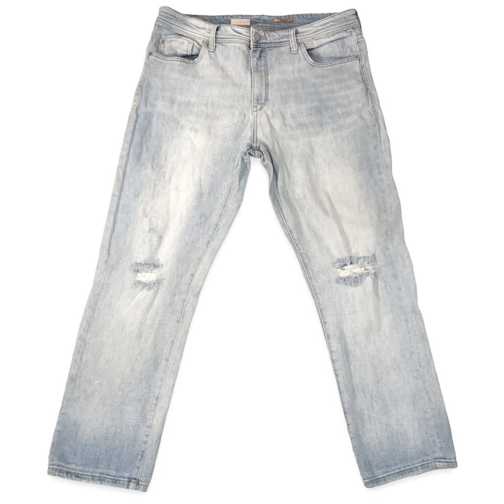 Pilcro Anthropologie Slim Boyfriend Crop Jeans Distressed Plus Size 32